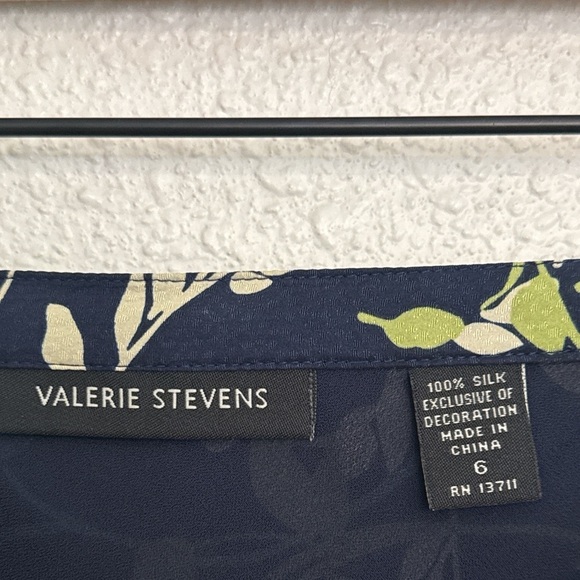 Vintage Valerie Stevens Silk Floral Midi Skirt - Picture 7 of 8